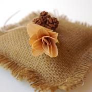 Rustic Burlap Ring Pillow Rustic Burlap Ring Pillow